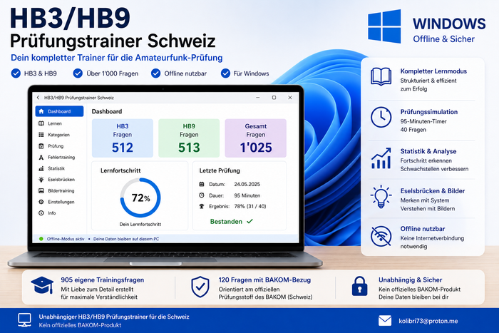 HB3/HB9 Prüfungstrainer Schweiz Windows